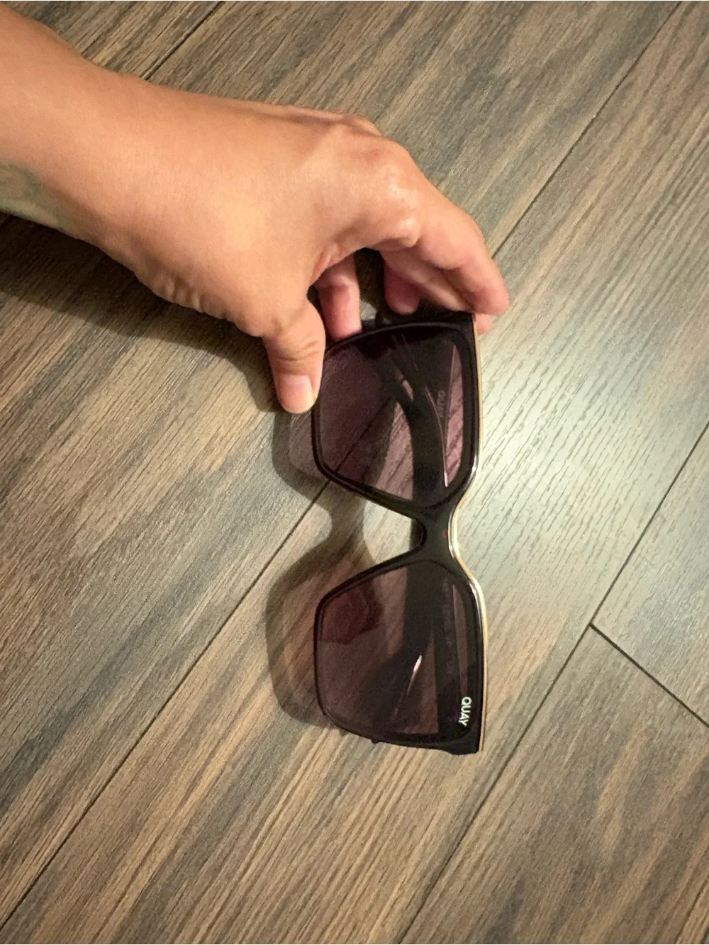 Quay Brown and Gold Sunglasses